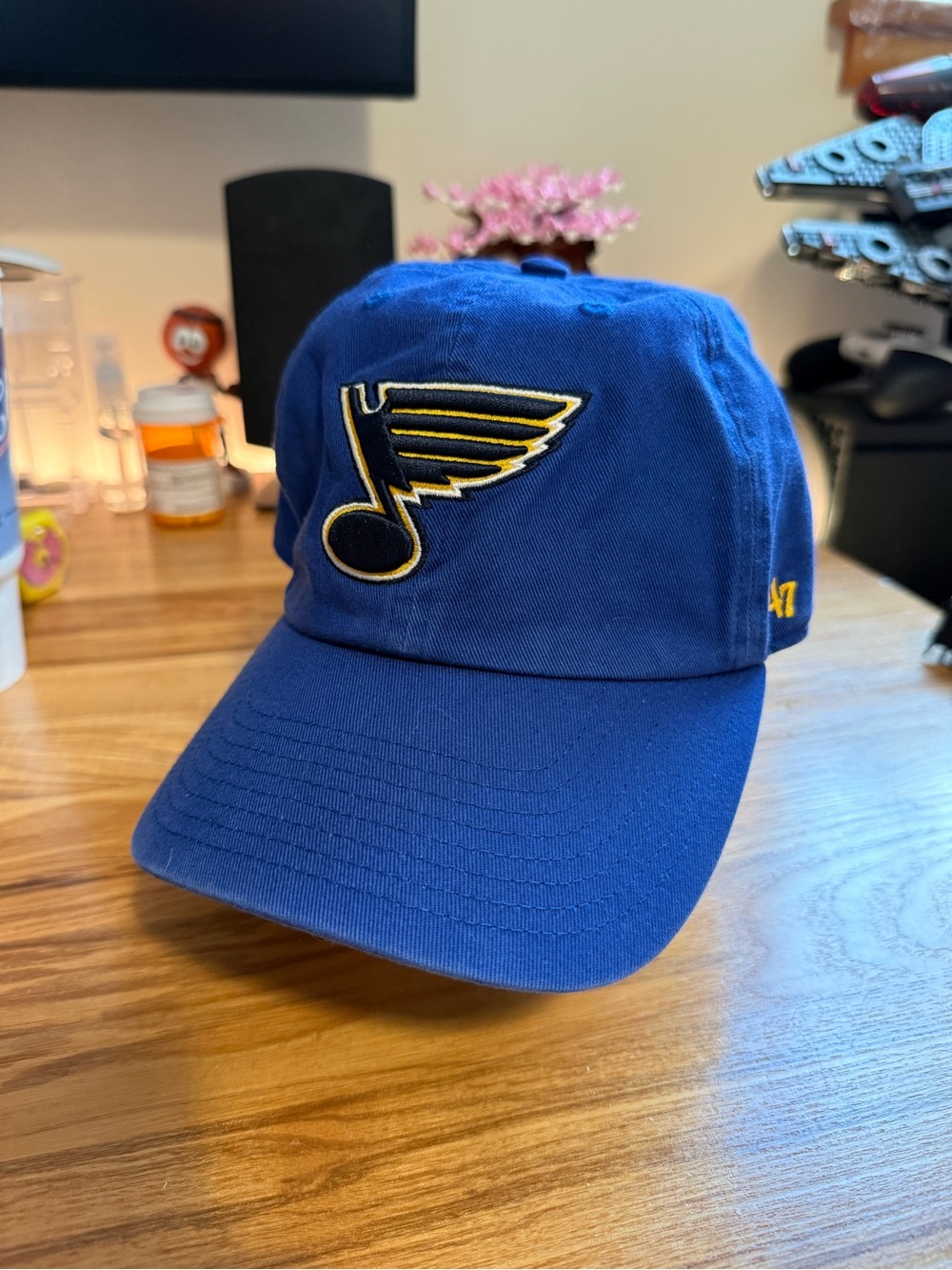 NHL Royal Blue Cap with Black Trim and NHL Patch